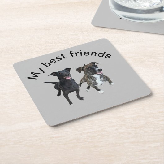 Carlos dogs Square Paper Untersetzer (angewinkelt)