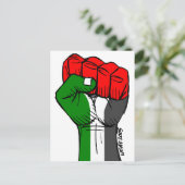 Carlos Latuffs palästinensische Faust-Postkarte Postkarte (Stehend Vorderseite)