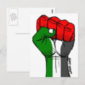 Carlos Latuffs palästinensische Faust-Postkarte Postkarte (Vorne/Hinten)