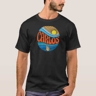Carlos Vintag Sunset Carlos Groovy Gefärbte Krawat T-Shirt