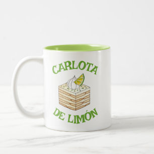 Carlota de Limón Limon Icebox Cake Slice Zweifarbige Tasse