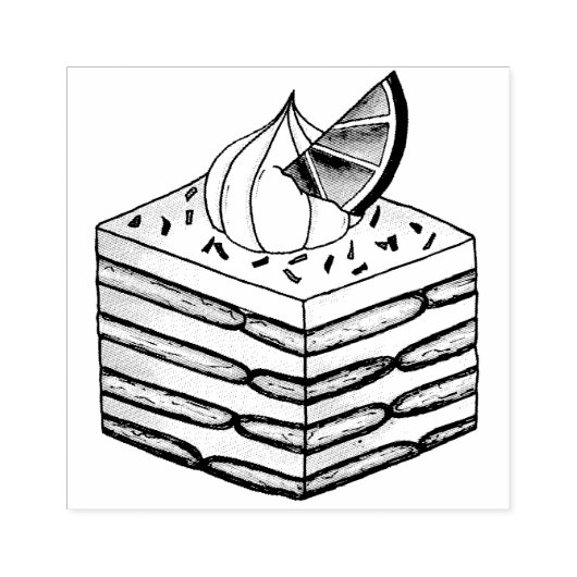 Carlota de Limón Mexikanischer Icebox-Kuchen Bake  Gummistempel (Prägung)