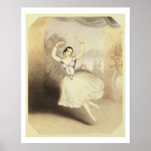 Carlotta Grisi (1819-99) im Ballett von Peri Poster