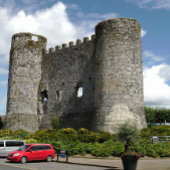 Carlow Castle ruins, Carlow town, Irland Postkarte
