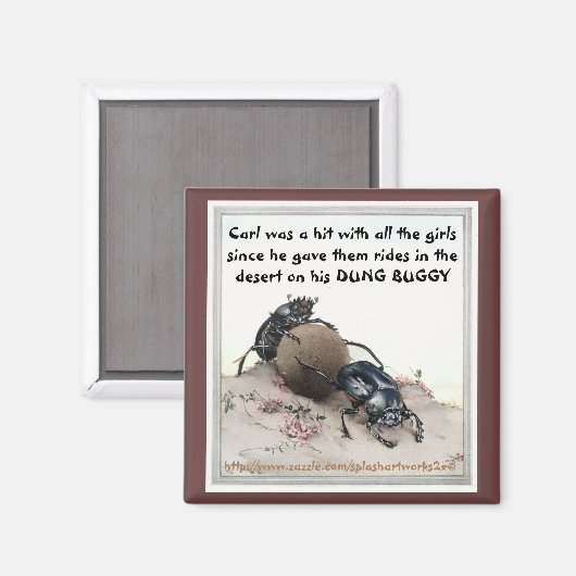 "Carls DUNG BUGGY" Magnet (Vorderseite/Rückseite)