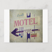 Carl's Retro Motel Sign Postkarte (Vorderseite)