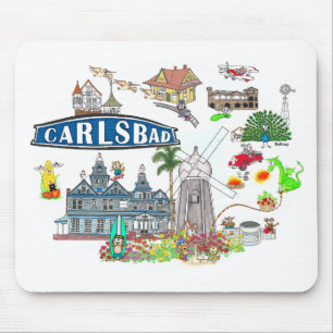 Carlsbad Beach City Spaß Mousepad