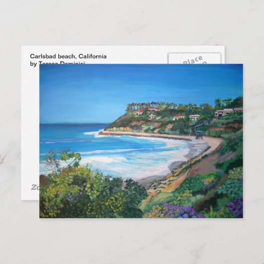 Carlsbad Beach - Postcard Postkarte (Vorne/Hinten)