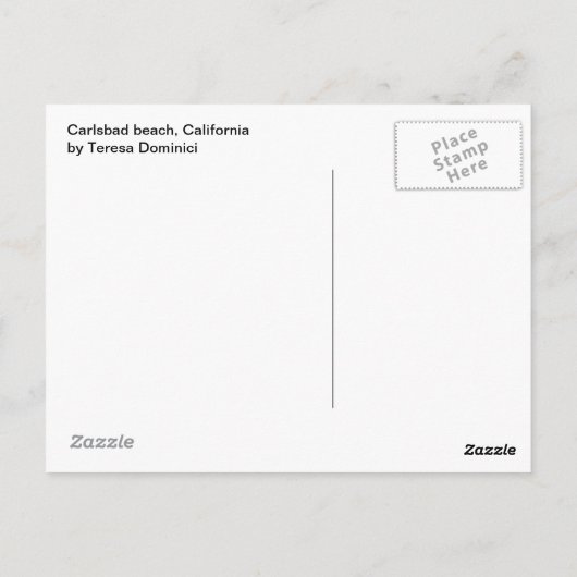 Carlsbad Beach - Postcard Postkarte (Rückseite)