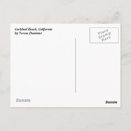 Carlsbad Beach - Postcard Postkarte (Rückseite)