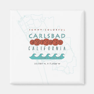 Carlsbad Califonia Design Magnet