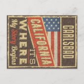 Carlsbad California Postkarte (Vorderseite)