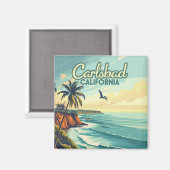 Carlsbad California San Diego Beach Vintag Magnet (Vorderseite/Rückseite)