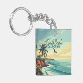 Carlsbad California San Diego Beach Vintag Schlüsselanhänger (Vorderseite links)