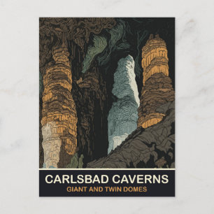 Carlsbad Caverns, Giant und Twin Domes, Reise Postkarte