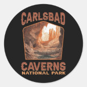 Carlsbad Caverns National Park New Mexico Nature H Runder Aufkleber (Vorderseite)