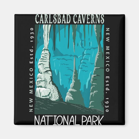 Carlsbad Caverns National Park New Mexico Vintage Magnet (Vorne)