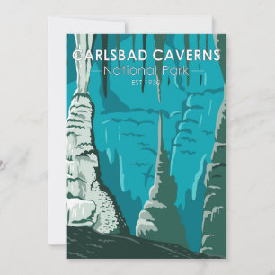 Carlsbad Caverns National Park Vintage Feiertagskarte