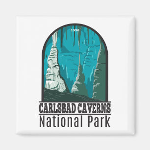 Carlsbad Caverns National Park Vintage Magnet