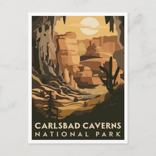 Carlsbad Caverns Nationalpark New Mexico Postkarte (Vorderseite)