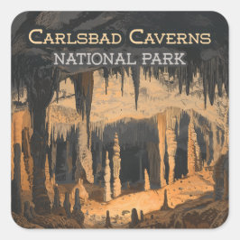 Carlsbad Caverns Nationalpark New Mexico Quadratischer Aufkleber