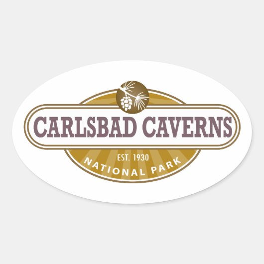 Carlsbad Caverns Nationalpark Ovaler Aufkleber (Vorderseite)