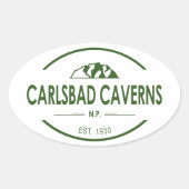 Carlsbad Caverns Nationalpark Ovaler Aufkleber (Vorderseite)