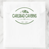 Carlsbad Caverns Nationalpark Ovaler Aufkleber (Tasche)