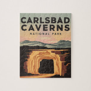 Carlsbad Caverns Nationalpark Reiseplakat Puzzle