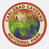 Carlsbad Caverns Nationalpark Runder Aufkleber (Vorderseite)