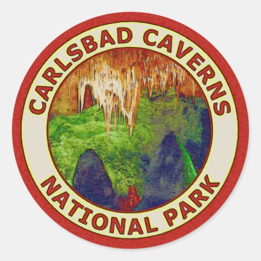 Carlsbad Caverns Nationalpark Runder Aufkleber (Vorderseite)