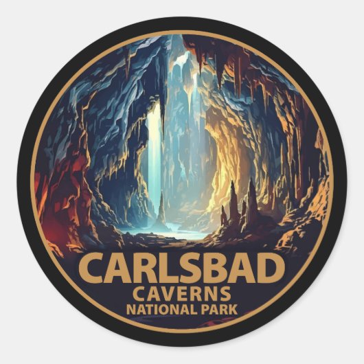 Carlsbad Caverns Nationalpark Runder Aufkleber (Vorderseite)
