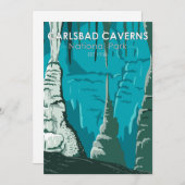 Carlsbad Caverns Nationalpark Vintag Feiertagskarte (Vorne/Hinten)
