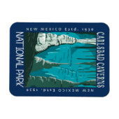 Carlsbad Caverns Nationalpark Vintag gefährdet Magnet (Horizontal)