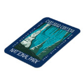 Carlsbad Caverns Nationalpark Vintag gefährdet Magnet (Linke Seite)