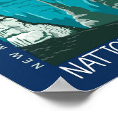 Carlsbad Caverns Nationalpark Vintag gefährdet Poster (Ecke)