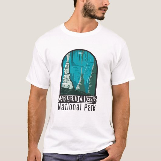 Carlsbad Caverns Nationalpark Vintag T-Shirt (Vorderseite)