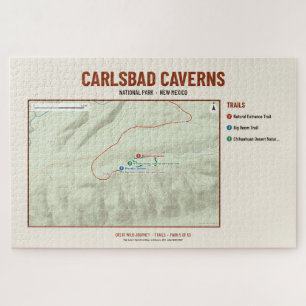 Carlsbad Caverns Nationalpark-Wanderkarte-Puzzle Puzzle