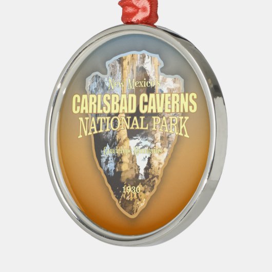 Carlsbad Caverns NP (arrowhead) Ornament Aus Metall (Links)