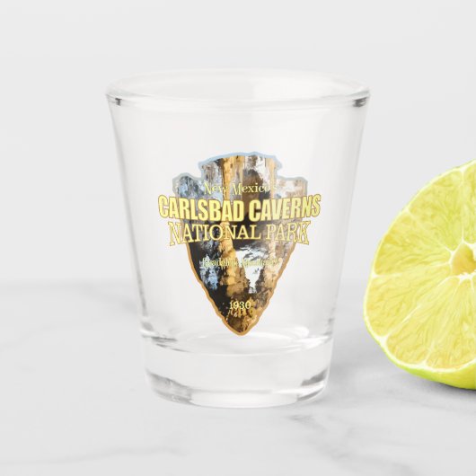 Carlsbad Caverns NP (arrowhead) Schnapsglas (Vorderseite)