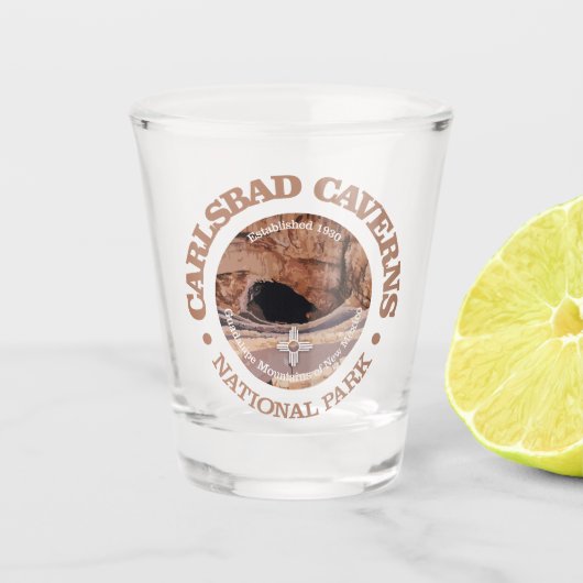 Carlsbad Caverns NP (rd) 2 Schnapsglas (Vorderseite)