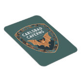 Carlsbad Caverns US National Park Bat Emblem Magnet (Rechte Seite)