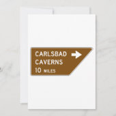 Carlsbad Caverns Zeichen Einladung (Vorderseite)