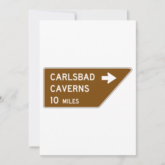 Carlsbad Caverns Zeichen Einladung (Vorderseite)
