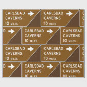Carlsbad Caverns Zeichen Geschenkpapier (Flach)