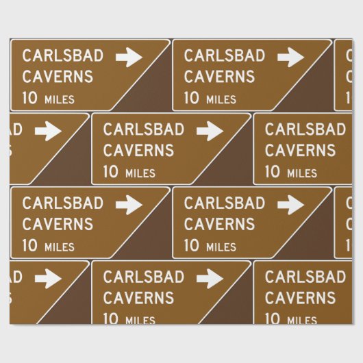 Carlsbad Caverns Zeichen Geschenkpapier (Flach)