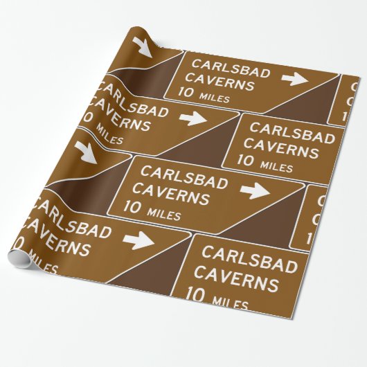 Carlsbad Caverns Zeichen Geschenkpapier (Ungerollt)