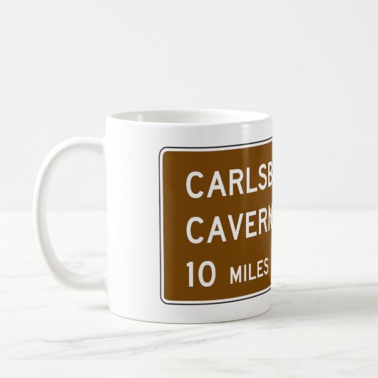 Carlsbad Caverns Zeichen Kaffeetasse (Links)