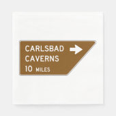 Carlsbad Caverns Zeichen Serviette (Vorderseite)