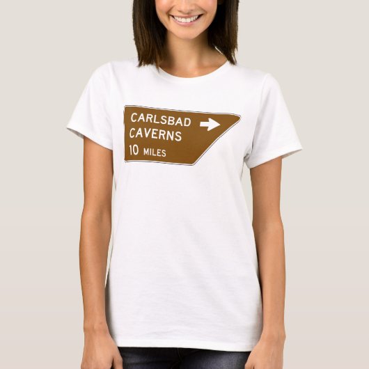 Carlsbad Caverns Zeichen T-Shirt (Vorderseite)
